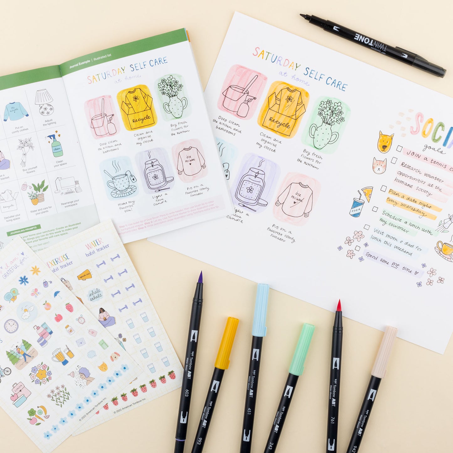 TOMBOW SELF CARE JOURNALING KIT