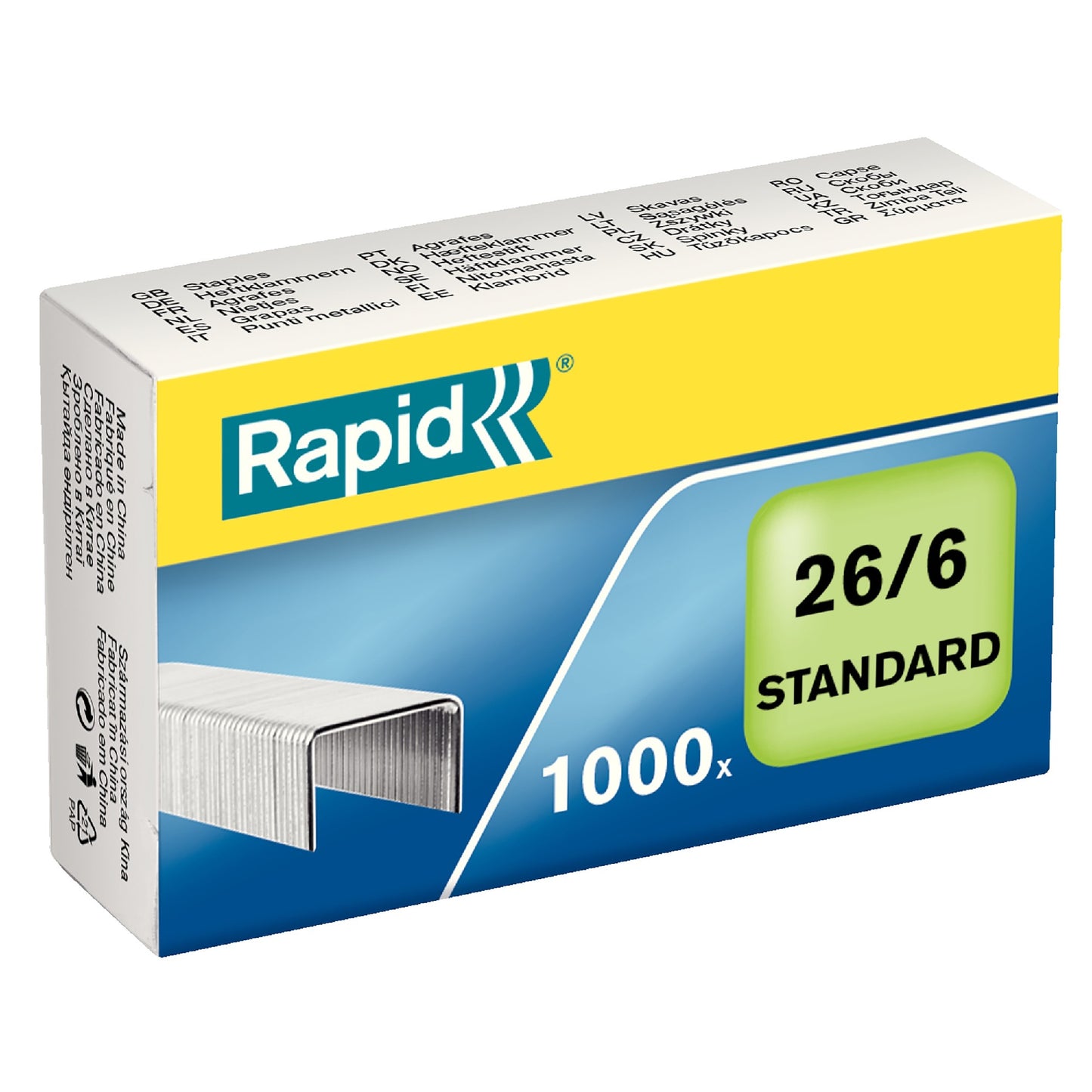 STAPLES RAPID 26/6 BOX 1000