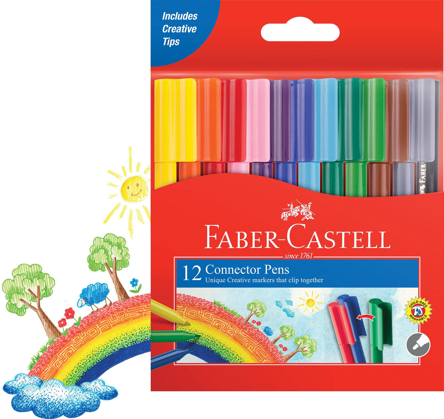 CONNECTOR PENS 12 PACK FABER CASTELL
