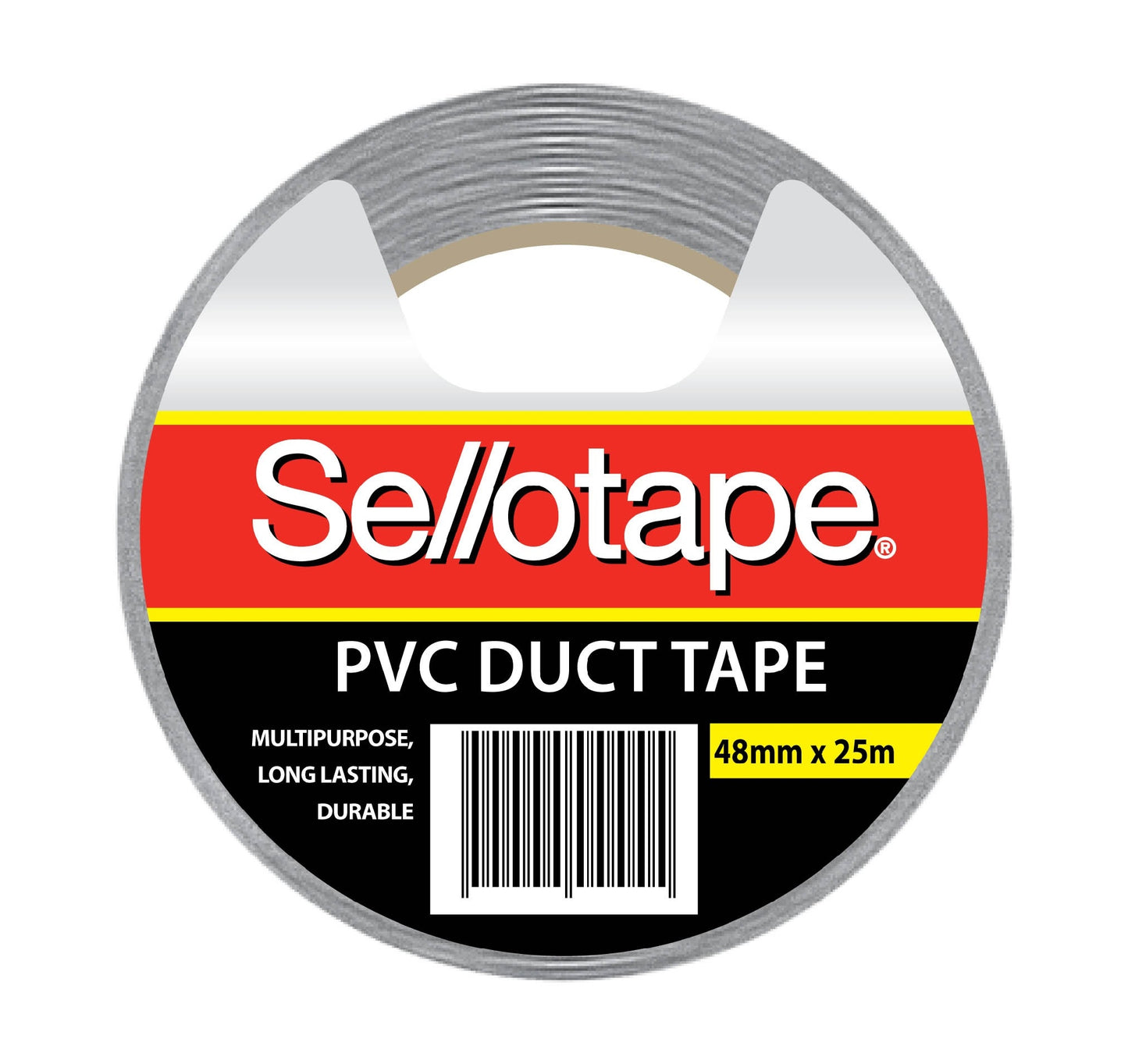 SELLOTAPE DUCT PVC TAPE SILVER 48X25M