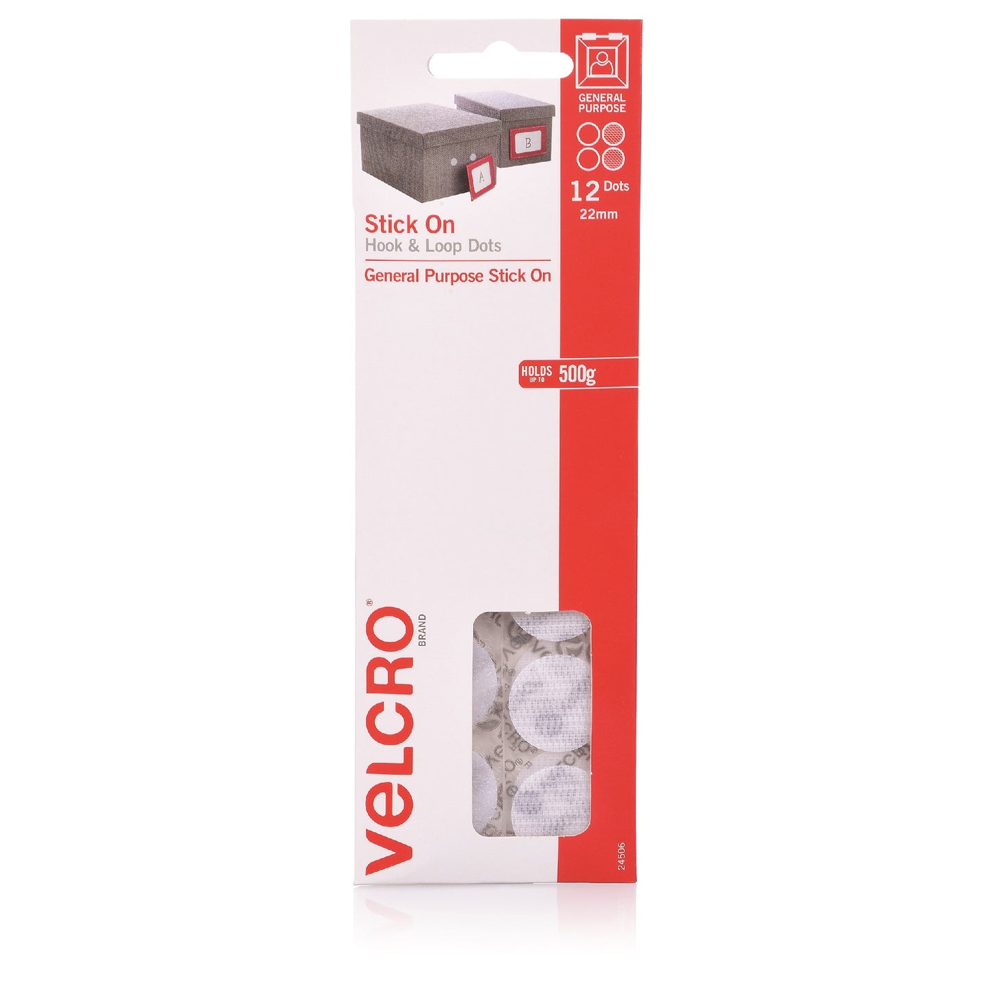 STICKERS VELCRO HANDY DOTS WHITE