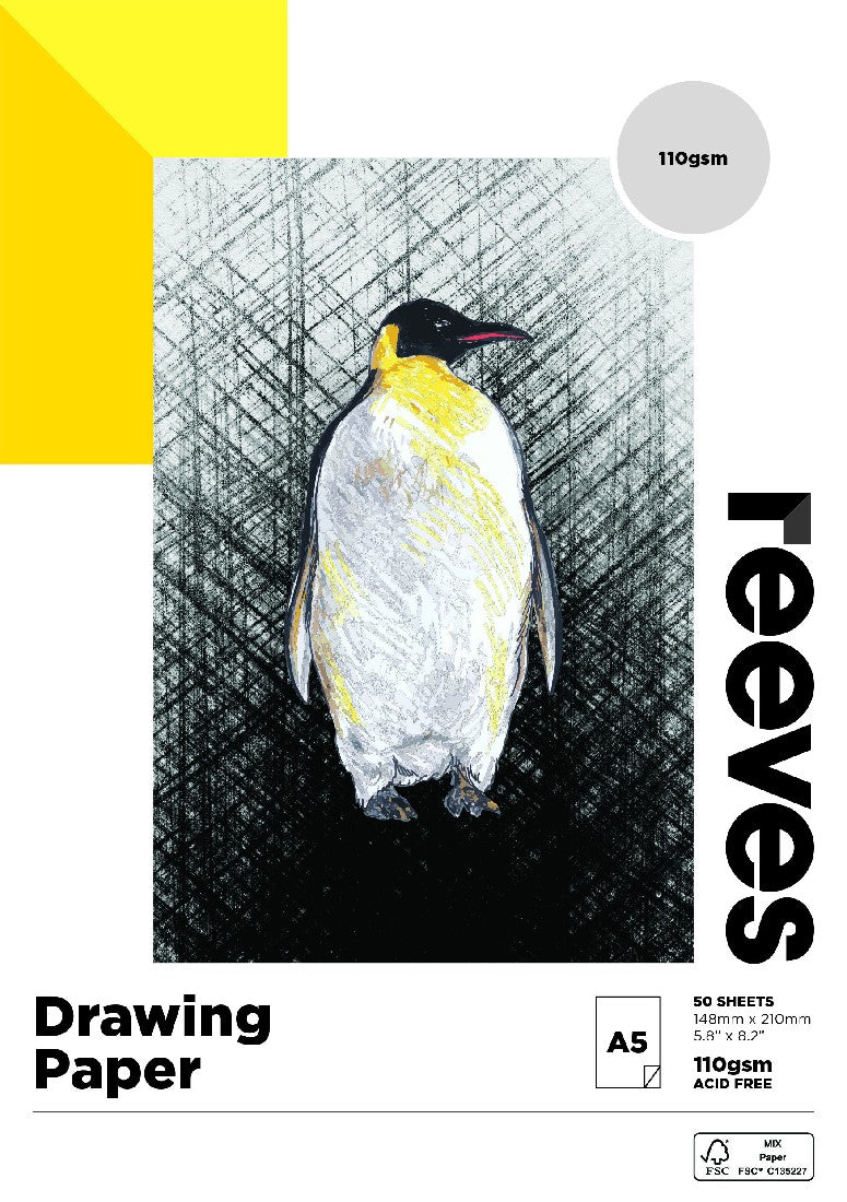DRAW PAD REEVES A5 110GSM 50 SHEETS