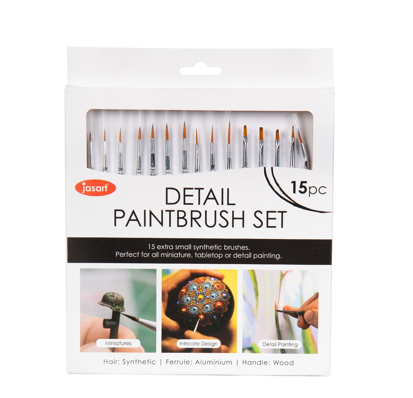 JASART DETAIL PAINTBRUSH SET 15PC