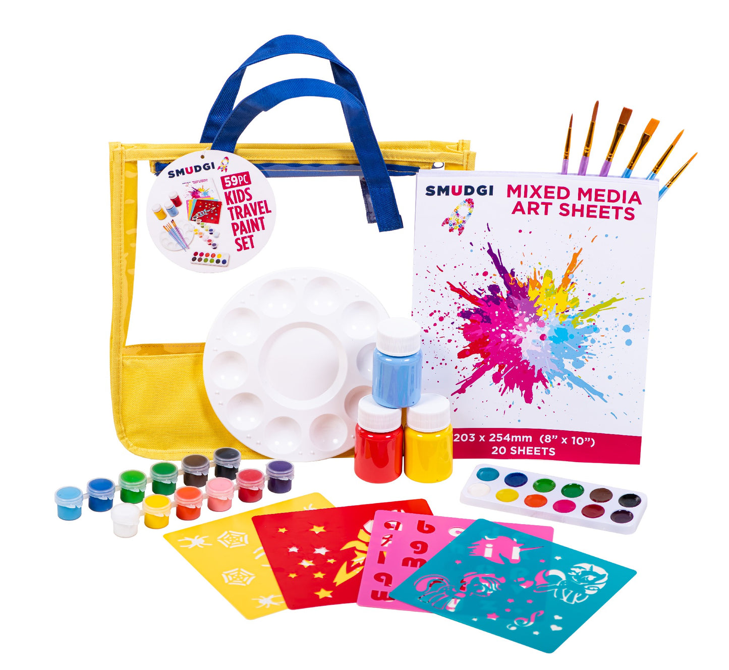 SMUDGI KIDS TRAVEL PAINTING SET WITH CARRY BAG
