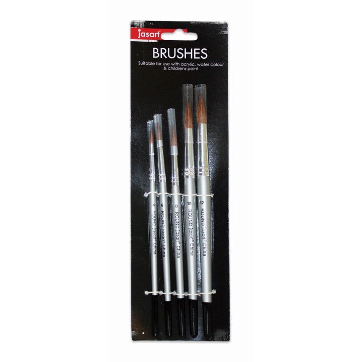 BRUSH SET JASART GOLD TAKLON FLAT SET 5