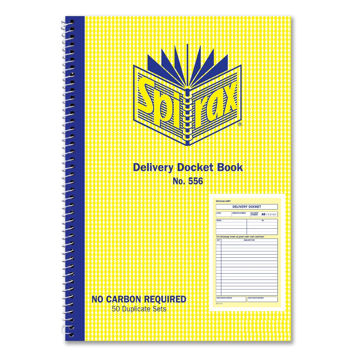 DELIVERY BOOK SPIRAX 556 50 SETS CARBONLESS