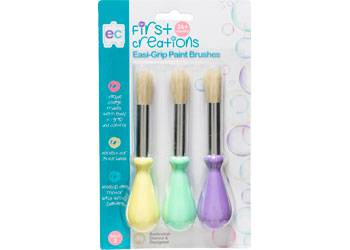 EC FIRST CREATIONS EASY GRIP PAINT BRUSHES