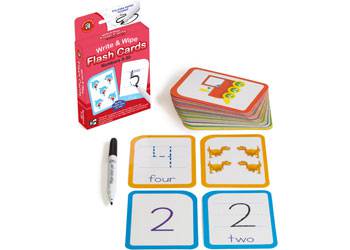 LEARNING CAN BE FUN WRITE & WIPE FLASH CARDS- NUMBERS 0-30