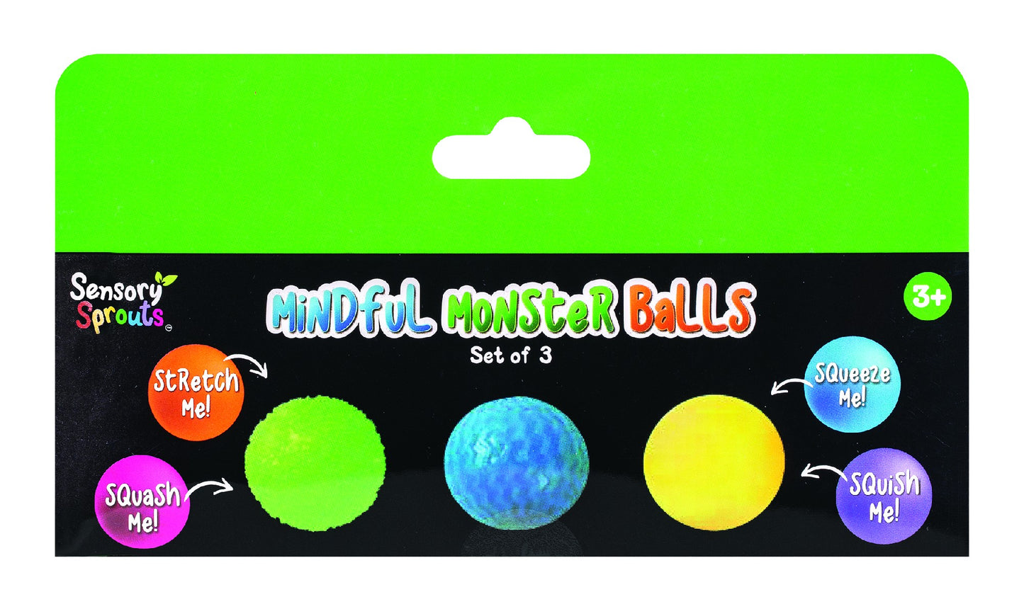 SENSORY SPROUTS MINDFUL MONSTER BALLS SET 3