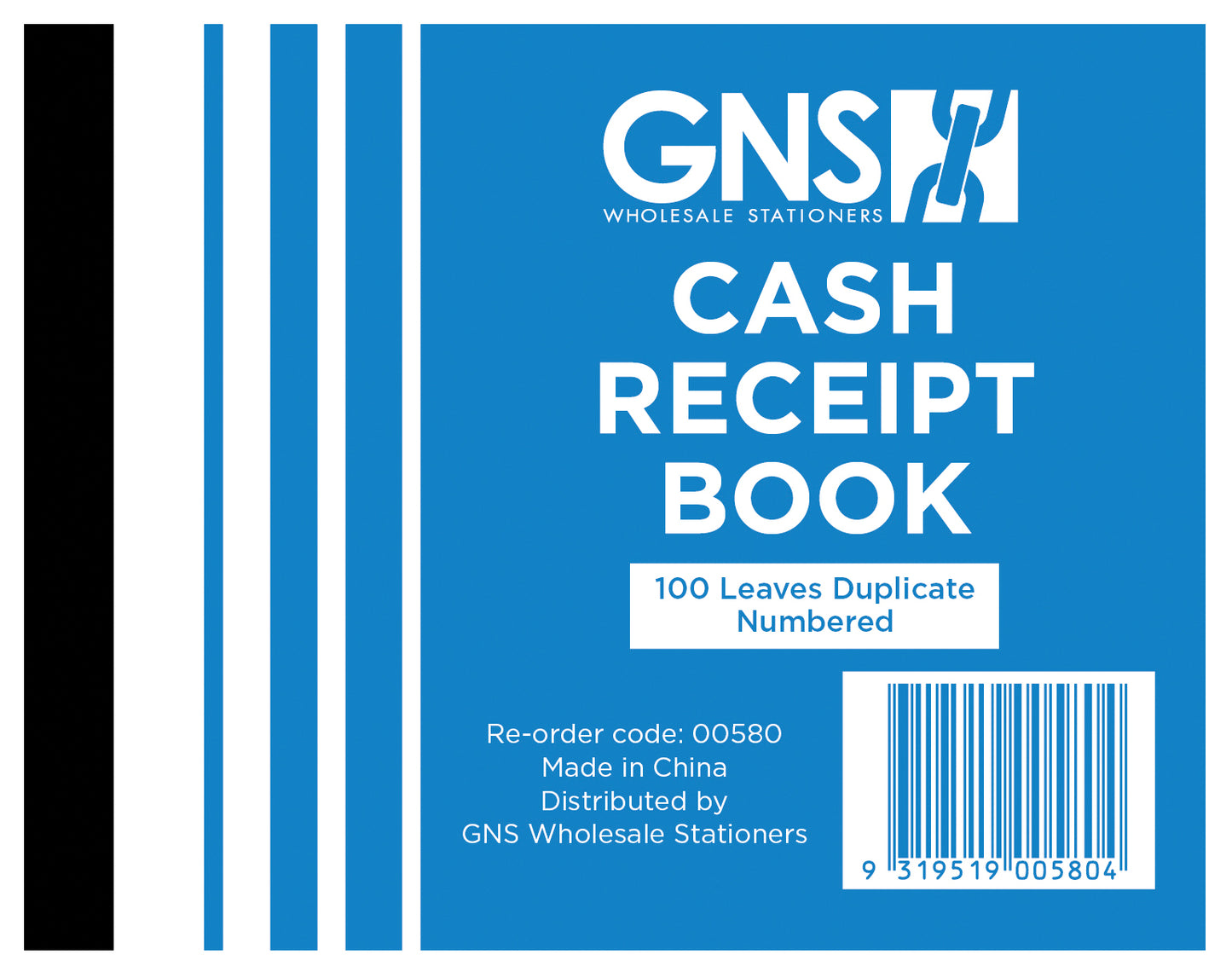 CASH RECEIPT BOOK GNS 580 5X4 DUPLICATE 100LF