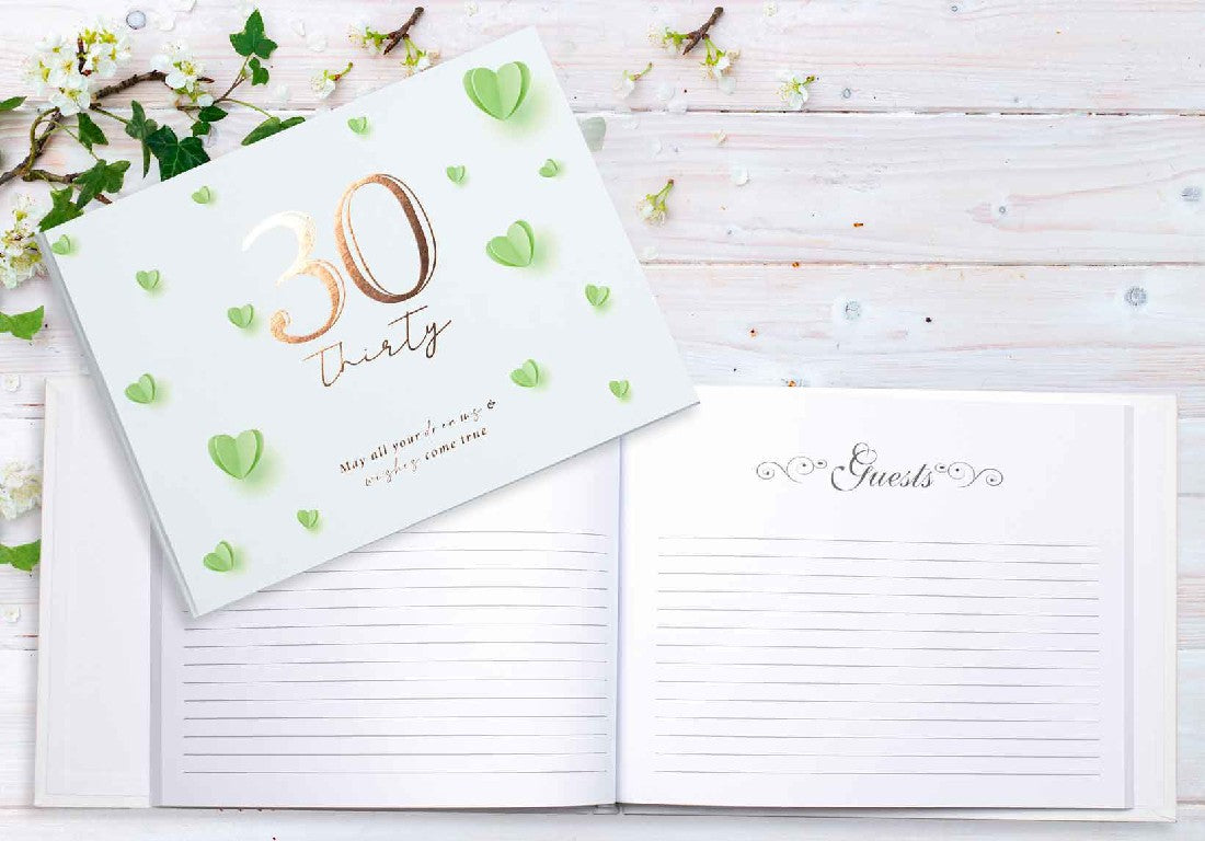 GUEST BOOK HEART 30TH