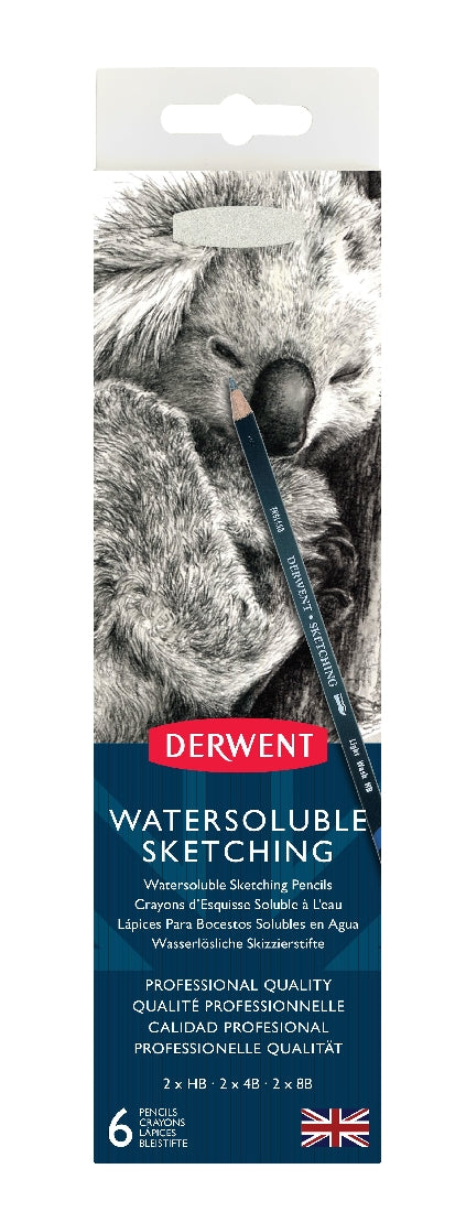 DERWENT WATERSOLUBLE SKETCHING PACK 6