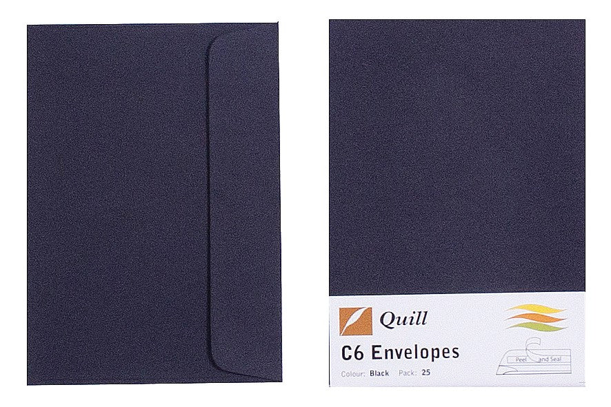 ENVELOPE QUILL C6 BLACK