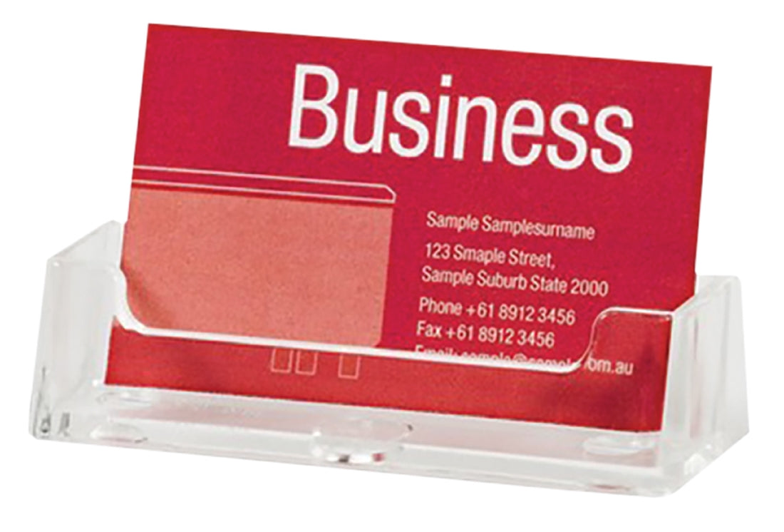 BUSINESS CARD HOLDER ESSELTE CLEAR LANDSCAPE