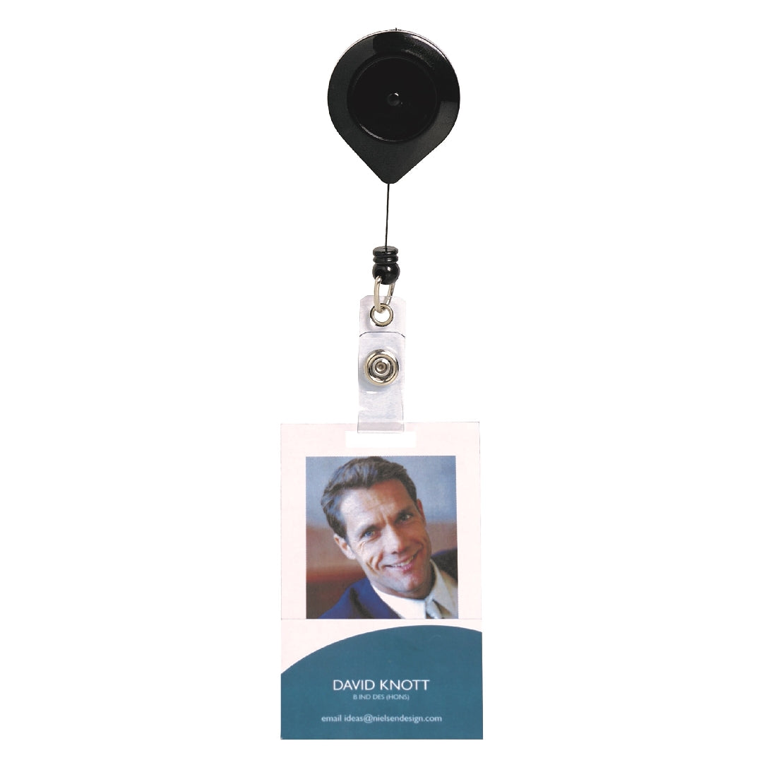 ID CARD HOLDER REXEL RETRACT W/STRAP LOCK & NYLON CORD
