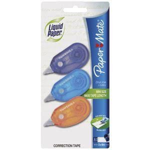 CORRECTION TAPE LIQUID PAPER DRYLINE I-MINI PK3