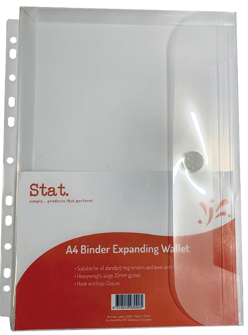 EXPANDING BINDER WALLET STAT A4 CLEAR