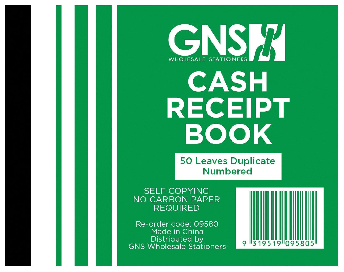 CASH RECEIPT BOOK GNS 5X4 DUPLICATE CARBONLESS 50LF