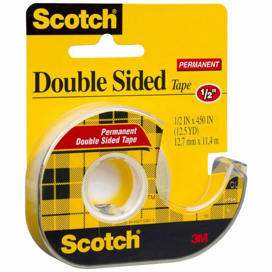 TAPE DOUBLE SIDED SCOTCH 137P 12.7MMX11.4M WITH DISPENSER