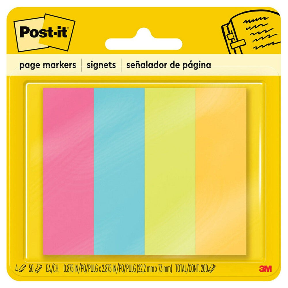 PAGE MARKERS POST-IT 671-4AU JAIPUR 22.2X73MM 4PADS