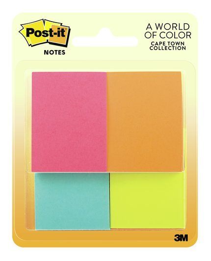 NOTES POST-IT 35X48MM 653-4AF ASST CAPETOWN