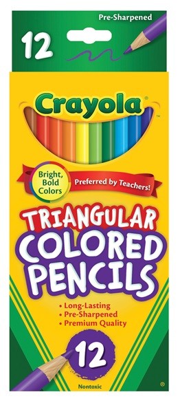 PENCILS COLOURED CRAYOLA TRIANGULAR PK12