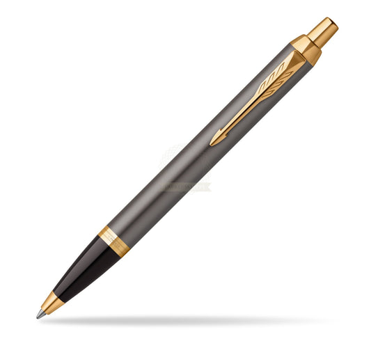 PEN PARKER BP IM GREY LACQUER GOLD FINISH TRIM