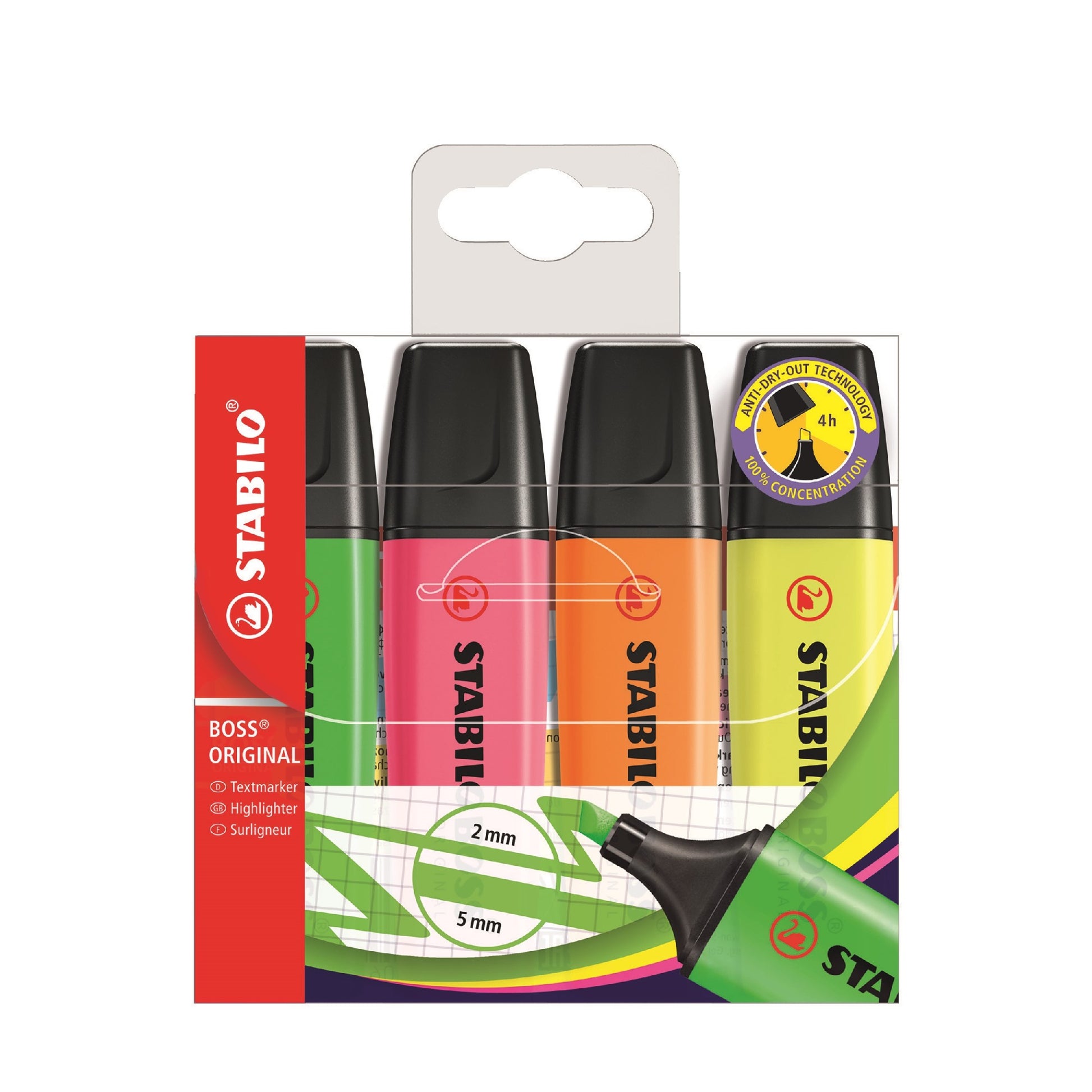 HIGHLIGHTER STABILO BOSS ASST WALET4