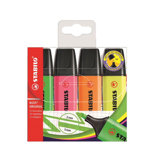HIGHLIGHTER STABILO BOSS ASST WALET4