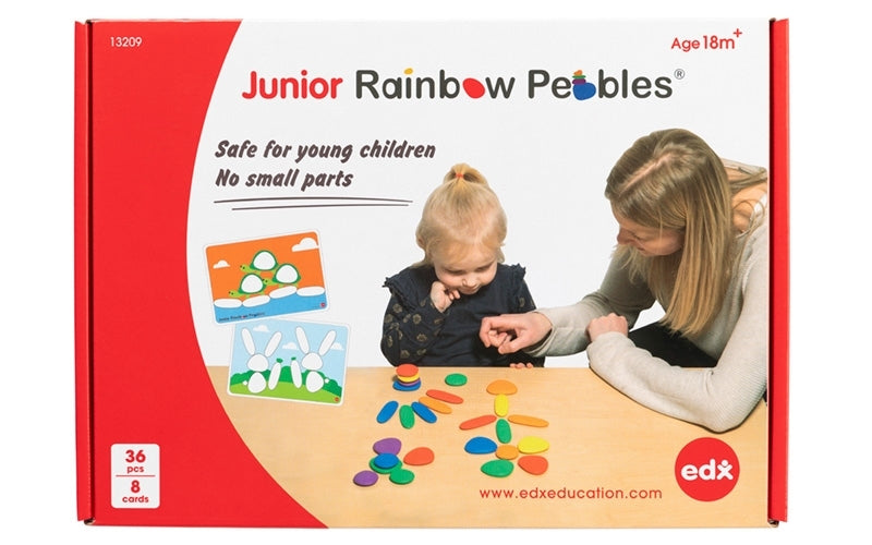 EDX EDUCATION JUNIOR RAINBOW PEBBLES SET 36 P