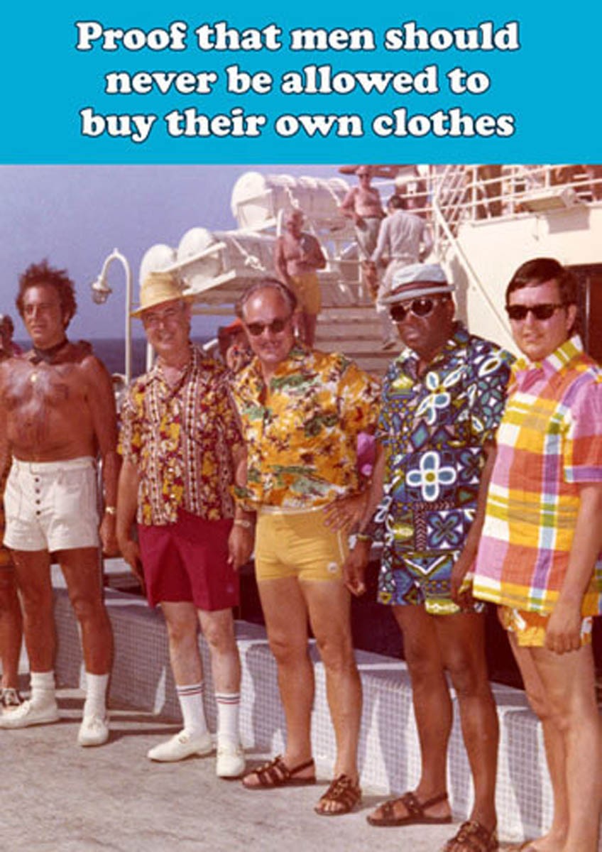 CARD DEAN MORRIS MEN CHOOSING CLOTHES