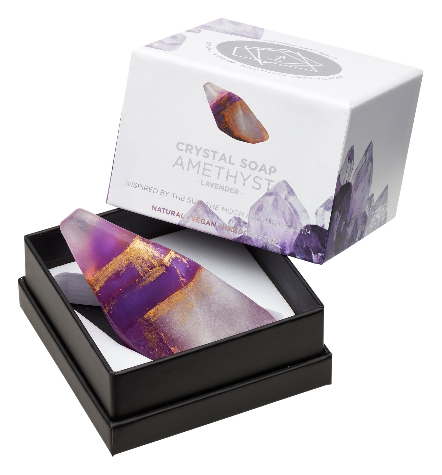 SUMMER SALT BODY CRYSTAL SOAP [DE:AMETHYST]