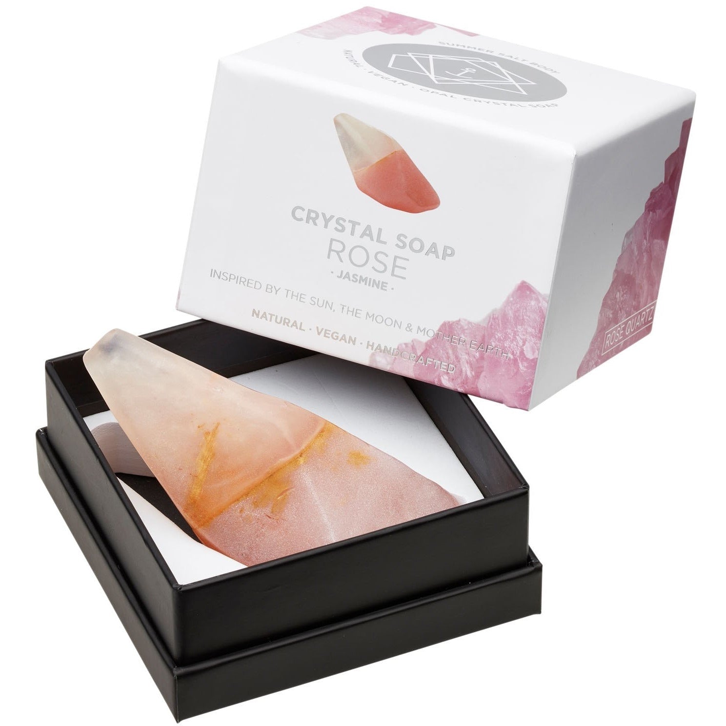 SUMMER SALT BODY CRYSTAL SOAP [DE:ROSE QUARTZ]