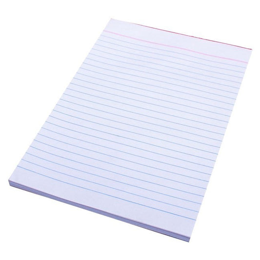 OFFICE PADS QUILL A5 BANK RULED WHITE 90LF 50GSM