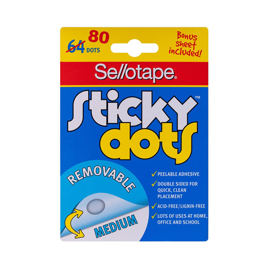 SELLOTAPE STICKY DOTS REMOVABLE