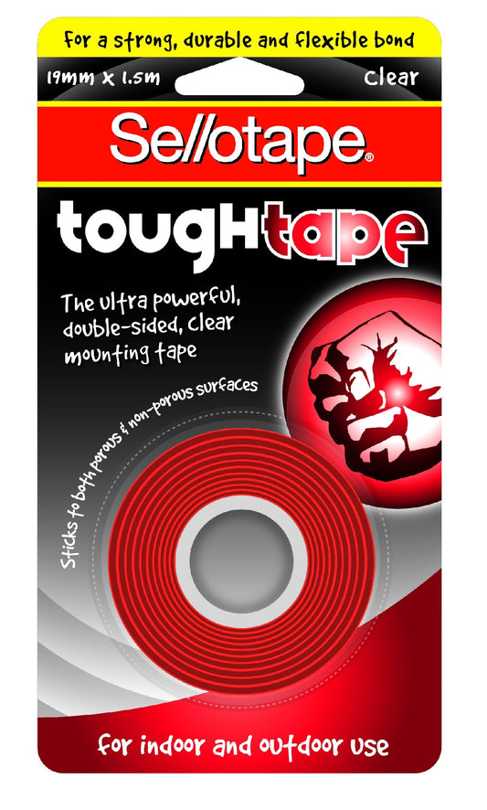 SELLOTAPE TOUGH TAPE 19MMX1.5M CLEAR