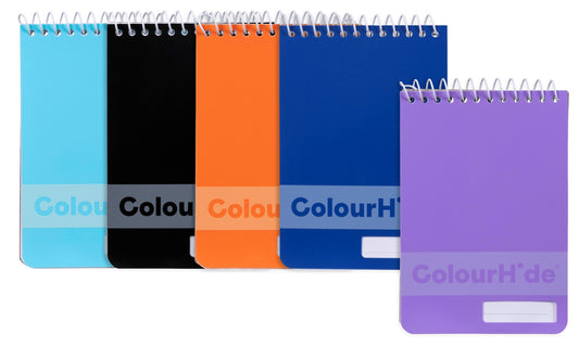 NOTEBOOK COLOURHIDE POCKET 112X77MM 96PAGE PK5
