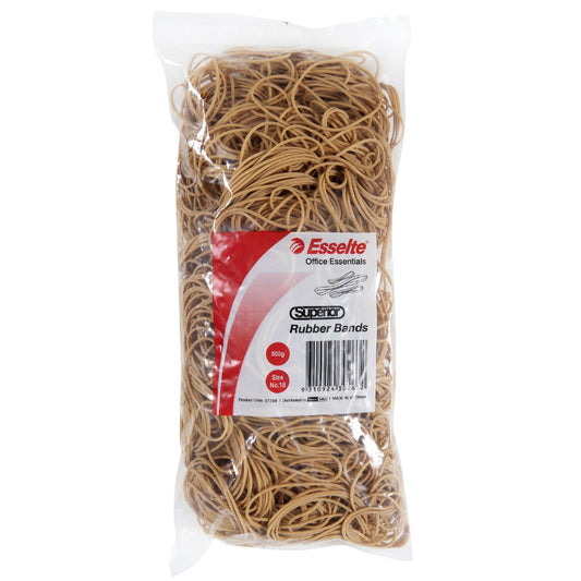 RUBBER BANDS ESSELTE 500GM BAG NO.18