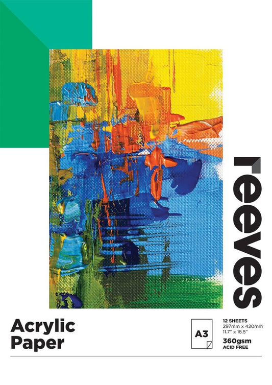 PAD ACRYLIC REEVES A5 360GSM WHITE