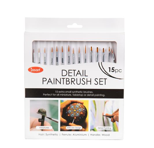 JASART DETAIL PAINTBRUSH SET 15PC
