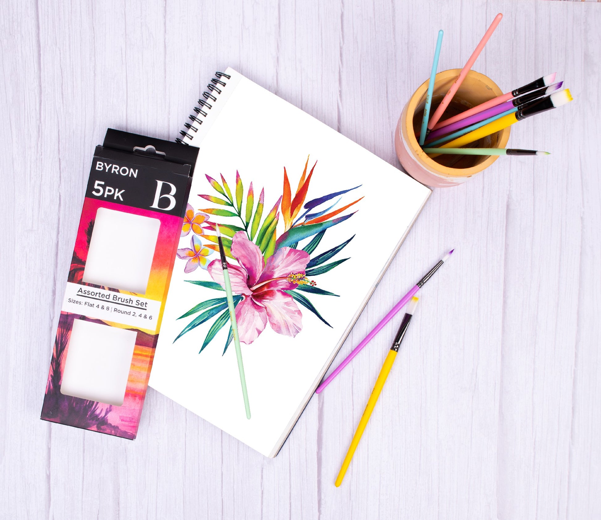 BYRON PASTEL BRUSH SET [DE:FLAT 4 & 8]
