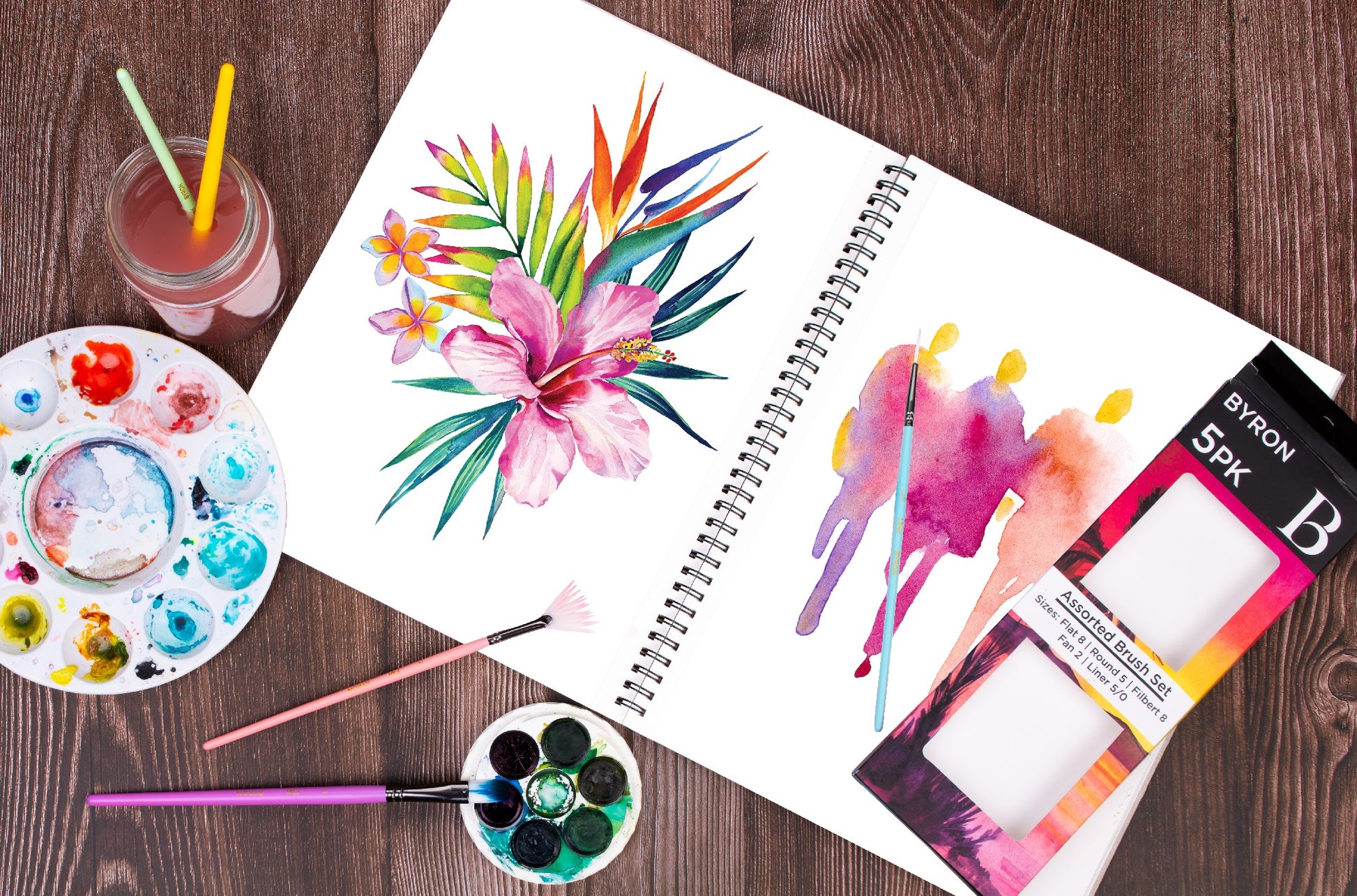 BYRON PASTEL BRUSH SET [DE:FLAT 8]
