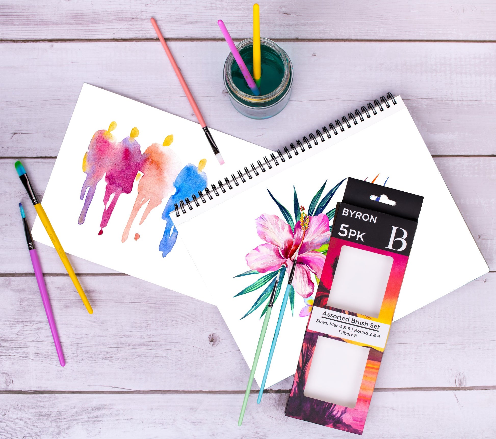 BYRON PASTEL BRUSH SET [DE:FLAT 4 & 6]