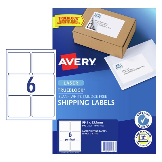 AVERY LASER SHIPPING PK100 [SZ:6UP]