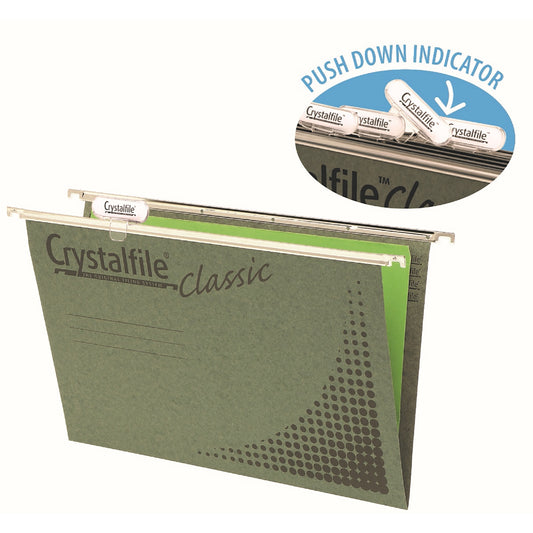 CRYSTALFILE A4 ENVIRO SUSPENSION FILE GREEN 20PK