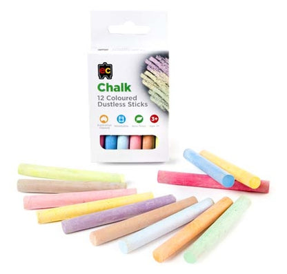 EDUCATIONAL COLOURS CHALK COLOURED 12PC