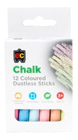 EDUCATIONAL COLOURS CHALK COLOURED 12PC