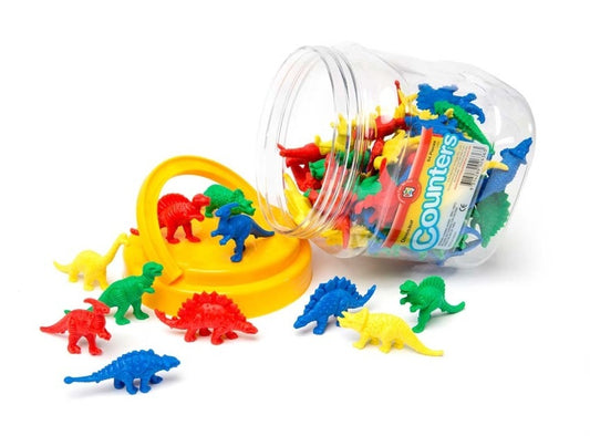 LEARNING CAN BE FUN DINOSAUR COUNTERS JAR 64
