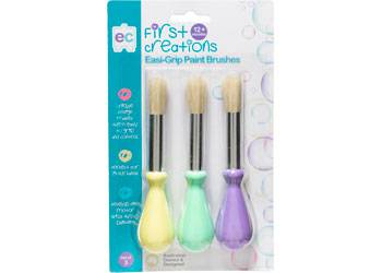 EC FIRST CREATIONS EASY GRIP PAINT BRUSHES