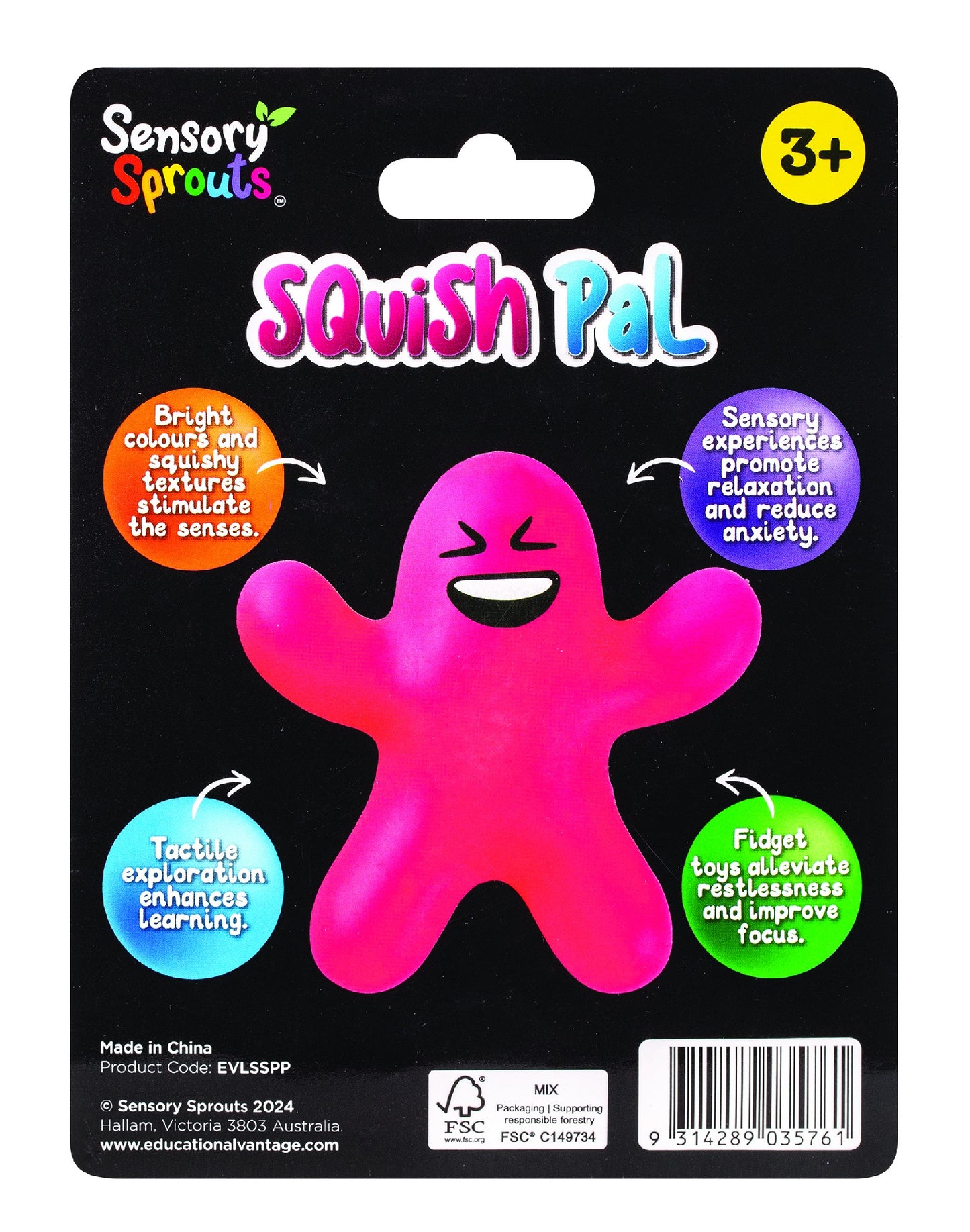 SENSORY SPROUTS SQUISH PAL PINK